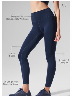Alo 7/8 Airlift Leggings (Dark Navy)